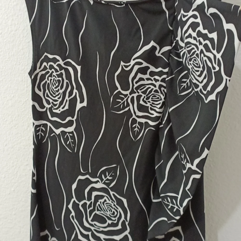 On Carnaby Black White Top Blouse Size L - Picture 6 of 7